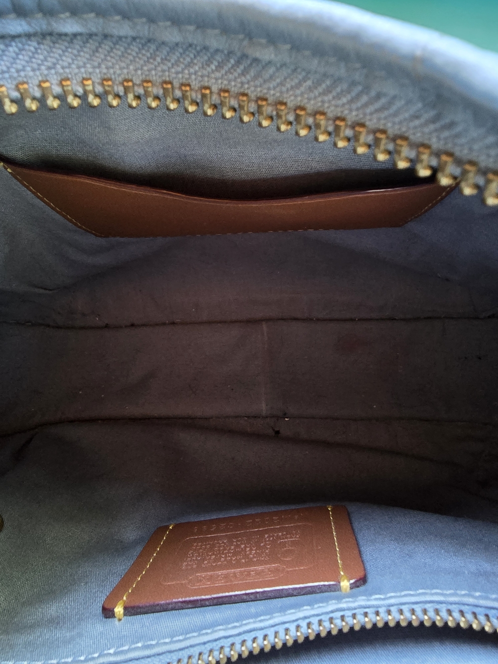 Coach Light Blue Signature Canvas Shoulder Bag - Picture 11 of 11